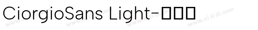 CiorgioSans Light字体转换